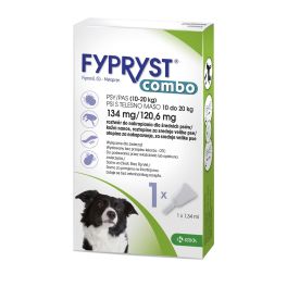 KRKA FYPRYST Combo 134/120,6 mg roztwór do nakrapiania dla psów 10-20 kg na pchły