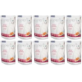 DOLINA NOTECI PIPER Animals Cat z łososiem 10x100 g mokra karma dla kota