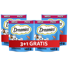 DREAMIES przysmaki dla kota z łososiem 180g 3+1 GRATIS