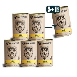 PAKA ZWIERZAKA Karma królik i dzik z dynią dla psa 6 x 400 g 5+1 GRATIS
