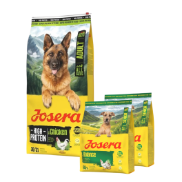 JOSERA High Protein Adult Chicken 12,5kg wysokoenergetyczna karma dla ps&oacute;w sportowych + 2x900g karmy GRATIS