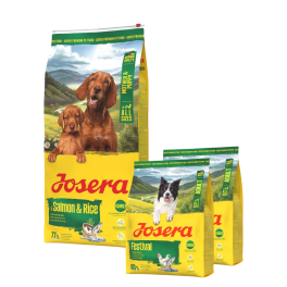 JOSERA Mother and Puppy Salmon with Rice 12,5kg dla szczeniąt, suk w ciąży oraz suk karmiących + 2x900g karmy GRATIS