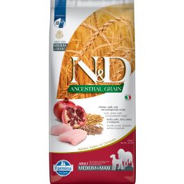 FARMINA N&D Ancestral Grain dog Adult Medium & Maxi Chicken & pomegranate 12 kg kurczak i granat, sucha karma dla psów ras dużych i średnich