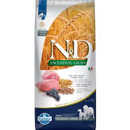 FARMINA N&D Ancestral Grain Dog Lamb & Blueberry Puppy Medium & Maxi 12 kg dla szczeniąt średnich i dużych ras