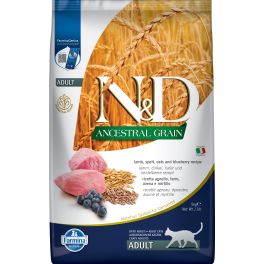 FARMINA N&D Ancestral Grain Lamb & Blueberry Adult Cat 5 kg jagnięcina i jagody, karma dla dorosłego kota