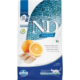 FARMINA N&D Ocean Cat Neutered Adult Herring & Orange 300 g śledź i pomarańcza dla kotów po kastracji