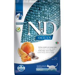 FARMINA N&D Ocean Cat adult herring, pumpkin & orange 5 kg karma dla kota ze śledziem