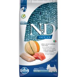 FARMINA N&D Ocean Dog Adult Mini salmon, cod & canatloupe melon 7 kg łosoś, dorsz, melon,  karma dla dorosłych psów małych ras