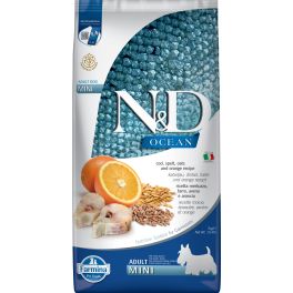 FARMINA N&D Ocean dog codfish, spelt, oats, orange Adult Mini 7 kg karma z dorszem dla psów małych ras
