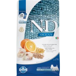 FARMINA N&D Ocean Adult Mini codfish, spelt, oats, orange 800 g z dorszem, sucha karma dla psów małych ras