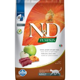 FARMINA N&D Pumpkin Cat venision & apple 5 kg dziczyzna i jabłko, sucha karma dla dorosłych kotów