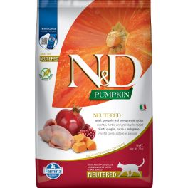 FARMINA N&D Pumpkin Cat Neutered quail & pomegranate 5 kg przepiórka i granat, karma dla kotów kastratów