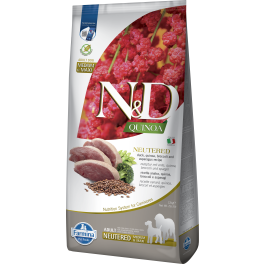 FARMINA N&D Quinoa Dog Neutered Adult Madium & Maxi duck, broccoli 12 kg z kaczką dla psów kastrowanych średnich i dużych ras