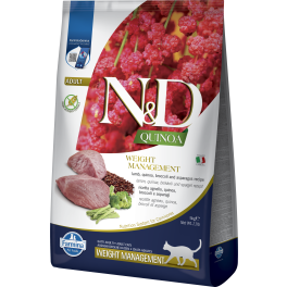FARMINA N&D Quinoa Cat weight managment 5 kg jagnięcina i brokuły, karma dla kotów z nadwagą