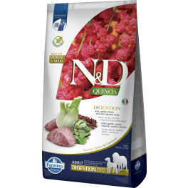 FARMINA N&D Quinoa Dog Adult Medium&Maxi Digestion Lamb & Fennel 7 kg jagnięcina i fenkuł, karma dla psów ras średnich i dużych na poprawę trawienia