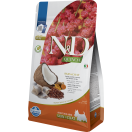 FARMINA N&D Quinoa Dog Skin&Coat Adult Mini herring, coconut 800 g, śledź i kokos, na poprawę stanu sierści