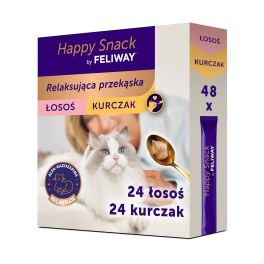 FELIWAY Happy Snack Mix Chicken and Salmon 48x15 g relaksująca przekąska dla wszystkich kotów