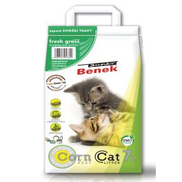 BENEK Super Corn cat Żwirek kukurydziany świeża trawa 14 l (7 l x 2)