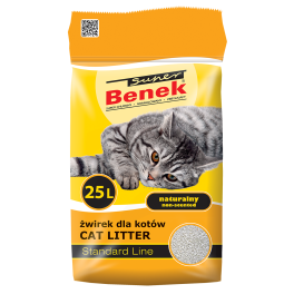 BENEK Super Standard Żwirek bentonitowy naturalny 25 l