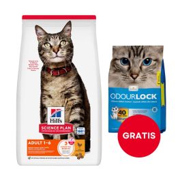 HILL'S Science Plan Feline Adult Chicken 15 kg + żwirek dla kotów 6 kg GRATIS