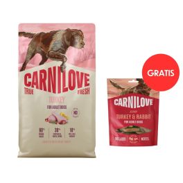 CARNILOVE True Fresh Dog Turkey Adult 4 kg ze świeżym indykiem dla psów + CARNILOVE Dog Jerky Turkey and Rabbit 100g GRATIS