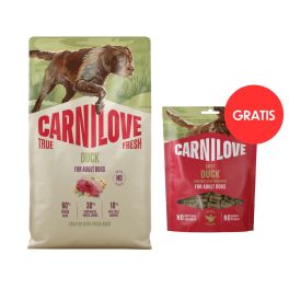 CARNILOVE True Fresh Dog Duck Adult 4 kg ze świeżą kaczką dla psów + CARNILOVE Dog Soft Snack Duck 200g GRATIS