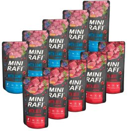 RAFI Mini Mix smaków z wołowiną i jagnięciną 10x150 g mokra karma dla psów małych ras