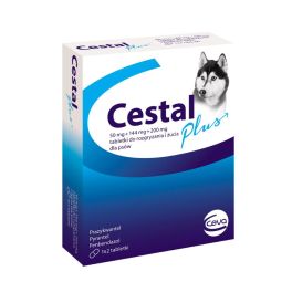 CESTAL Plus Tabletki do rozgryzania i żucia na odrobaczanie dla psów 2 tab.