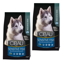 CIBAU Sensitive Adult Medium/Maxi 2 x 12kg+2kg