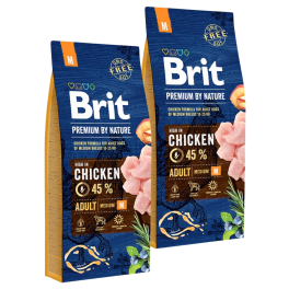 BRIT Premium By Nature Adult Medium M Chicken 2 x 15 kg