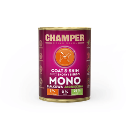 CHAMPER Coat Skin Jagnięcina monobiałkowa karma dla psa 400 g