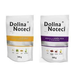 DOLINA NOTECI Premium ZESTAW PRÓBNY Bogata w kaczkę + królika 500 g x 10 szt.