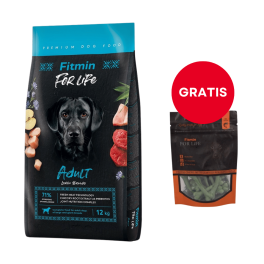 FITMIN Dog For Life Adult large breed 12 kg + 70g pałeczki dentystyczne z wodorostami dla małych psów GRATIS