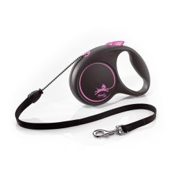 FLEXI Black Design M Cord 5 m pink smycz automatyczna