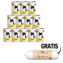 PAKA ZWIERZAKA PEPE Goat 99% (koza) 12 x 400g monoproteinowa karma + Kiełbaska z wołowiny dla psa 200g GRATIS