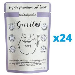 GUSSTO Cat Fresh Turkey & Duck mokra karma dla kotów indyk i kaczka 24x85 g