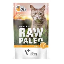 VET EXPERT RAW PALEO Sterilised 100 g mokra karma dla kastrowanych kotów