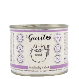 GUSSTO Cat Fresh Turkey & Duck mokra karma dla kotów indyk i kaczka 200 g