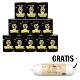PAKA ZWIERZAKA Seventh Heaven Kaczka z jabłkiem (duck&apple) 12 x 400 g + Kiełbaska z wołowiny dla psa 200g GRATIS