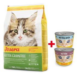 JOSERA Kitten GrainFree Sucha karma dla kociąt 10 kg + 2 x puszka kitten mix 200 g GRATIS
