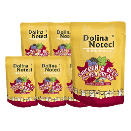DOLINA NOTECI Superfood kurczak, wołowina, dorada mokra karma dla kotów 10x85 g