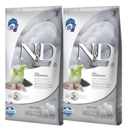 FARMINA N&D White Dog Adult Medium Maxi Sea Bass, Spirulina, Fennel 2x7 kg