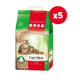 JRS Cat's Best Original Żwirek drewniany zbrylający 5 x 7 L (15 kg)