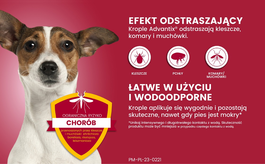 BAYER ADVANTIX Roztwór do nakrapiania dla psów od 4 do 10 kg (4 x 1ml)