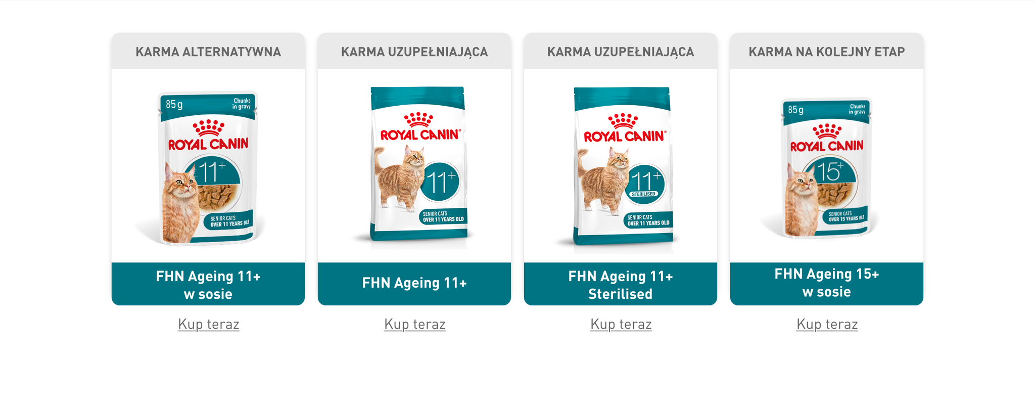 ROYAL CANIN Ageing 11+ Jelly 12x85 g kawałki w galaretce dla kotów dojrzałych po 11 roku życia