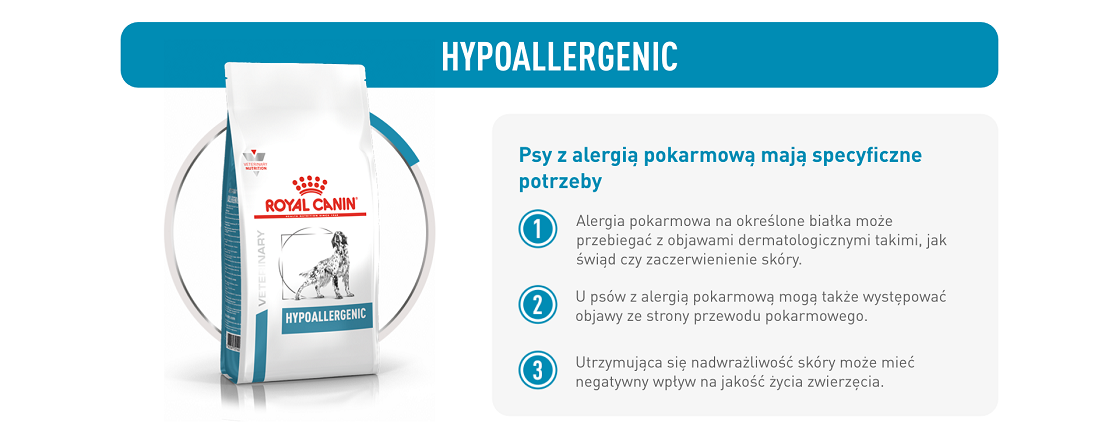 ROYAL CANIN Veterinary Dog Hypoallergenic sucha karma dla dorosłych psów z niepożądanymi reakcjami na pokarm 14 kg