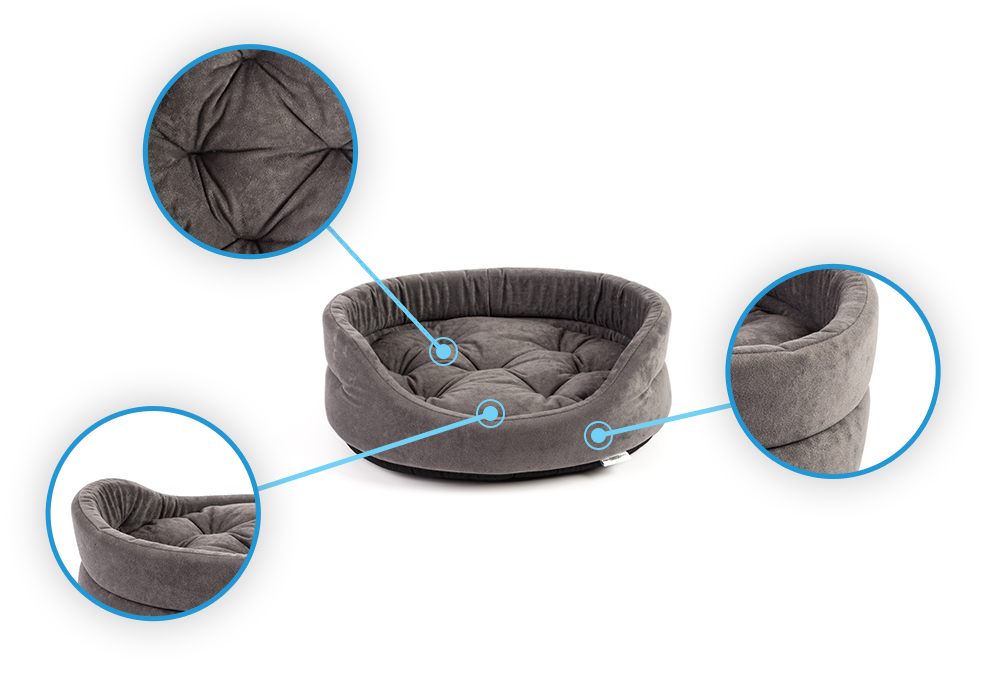 Legowisko owalne z poduszką dla psa